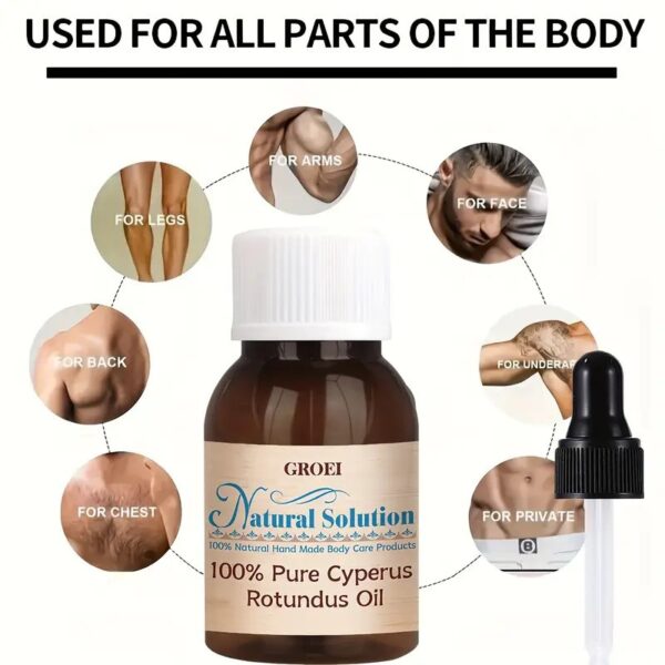 Cyperus Oil for Natural Hair Removal – Herbal Hair Growth Inhibitor - Image 3