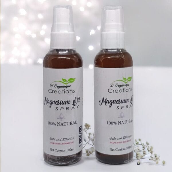 Bottle of Magnesium Spray Oil for natural muscle pain relief and relaxation