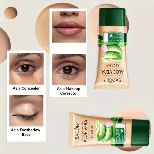 Aloe Vera BB Cream Foundation 3-in-1 for Sensitive Skin - Image 3