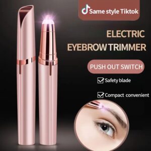 Rechargeable eyebrow trimmer for gentle and painless hair removal.