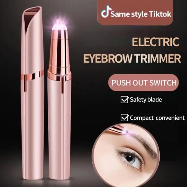 Rechargeable eyebrow trimmer for gentle and painless hair removal.
